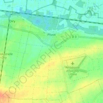 Plivot topographic map, elevation, terrain