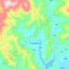 Lantian topographic map, elevation, terrain