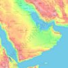 Arabian Peninsula topographic map, elevation, terrain