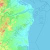North Caribbean Coast topographic map, elevation, terrain