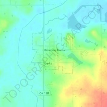 Sparks topographic map, elevation, terrain