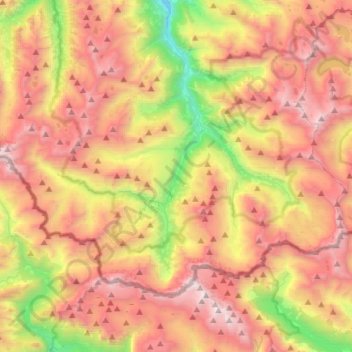 Gavarnie-Gèdre topographic map, elevation, terrain