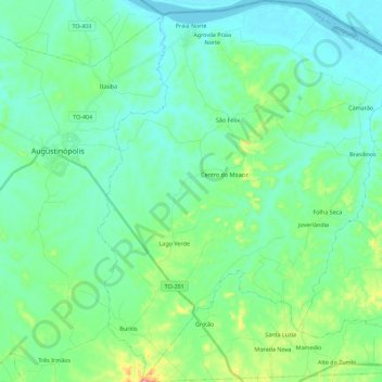 Praia Norte topographic map, elevation, terrain