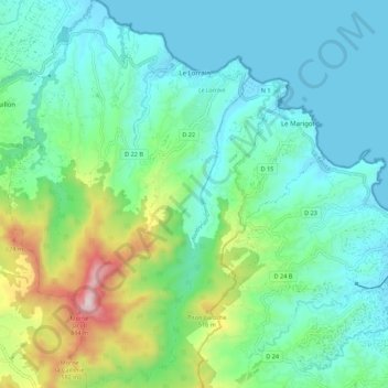 Le Lorrain topographic map, elevation, terrain