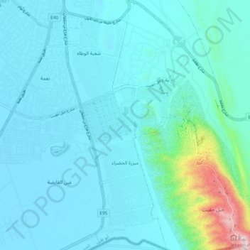 Mbazzarah Al Khadra topographic map, elevation, terrain