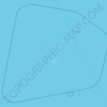 西沙区 topographic map, elevation, terrain