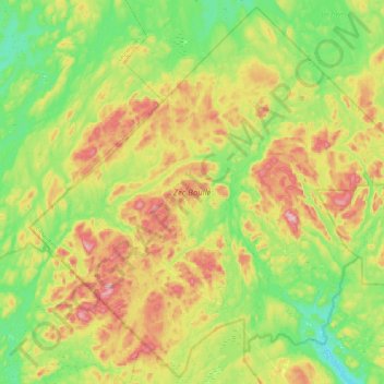 Zec Boullé topographic map, elevation, terrain