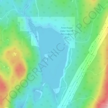 Peter Hope Lake topographic map, elevation, terrain