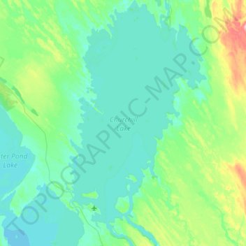 Churchill Lake topographic map, elevation, terrain