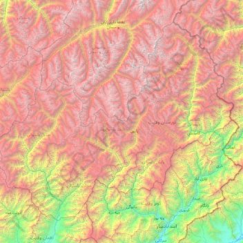 Nuristan topographic map, elevation, terrain