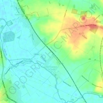 Normanton on Soar topographic map, elevation, terrain