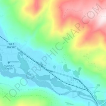 Deming topographic map, elevation, terrain