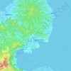 Kitsuki topographic map, elevation, terrain