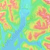 Kitimat topographic map, elevation, terrain