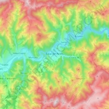 Offenburg topographic map, elevation, terrain