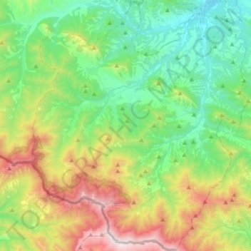 Чупрене topographic map, elevation, terrain