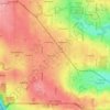 Surrey--Newton topographic map, elevation, terrain