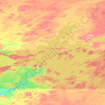 Réservoir La Grande 4 topographic map, elevation, terrain