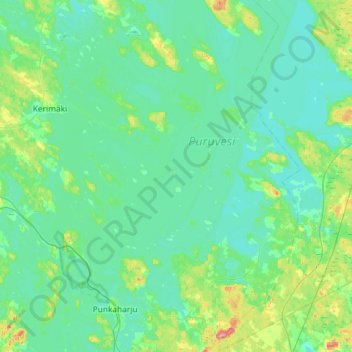 Puruvesi topographic map, elevation, terrain