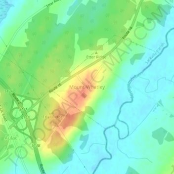 Mount Whatly topographic map, elevation, terrain