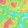 Lac Létourneau topographic map, elevation, terrain