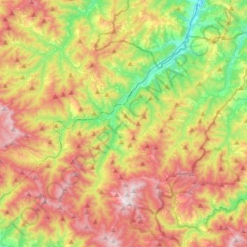 Marradi topographic map, elevation, terrain