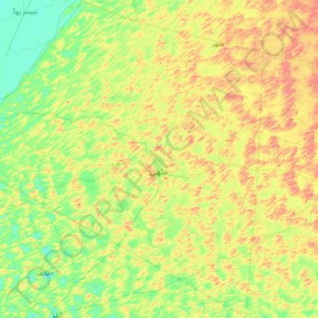 Mithi topographic map, elevation, terrain
