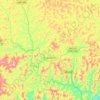 Virginópolis topographic map, elevation, terrain