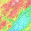 Flanders topographic map, elevation, terrain