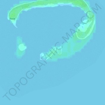 Pandora Island topographic map, elevation, terrain