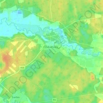 Zaķumuiža topographic map, elevation, terrain