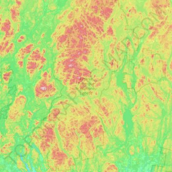 Réserve Faunique de Papineau-Labelle topographic map, elevation, terrain