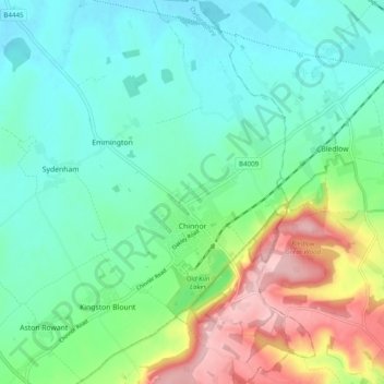 Chinnor topographic map, elevation, terrain