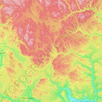 Douglas Parish topographic map, elevation, terrain