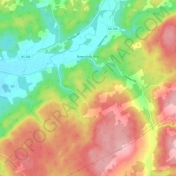 Newton Mills topographic map, elevation, terrain