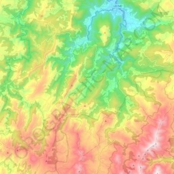 Ourol topographic map, elevation, terrain