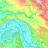 Štětí topographic map, elevation, terrain