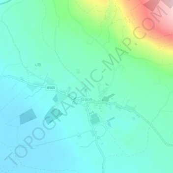 Doon topographic map, elevation, terrain