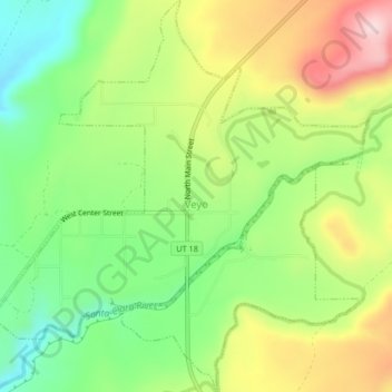 Veyo topographic map, elevation, terrain