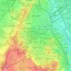 Nuova Delhi topographic map, elevation, terrain