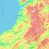 Ceredigion topographic map, elevation, terrain