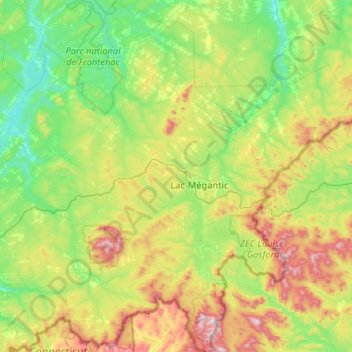 Le Granit topographic map, elevation, terrain