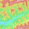 Halenkov topographic map, elevation, terrain