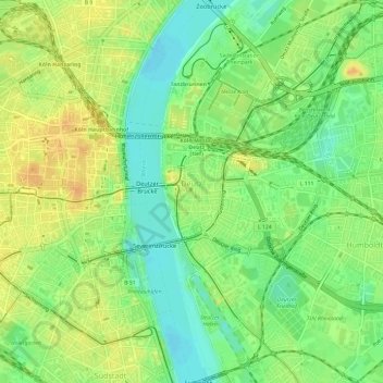 Deutz topographic map, elevation, terrain