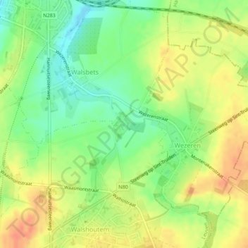 Hoeve Janshoven topographic map, elevation, terrain