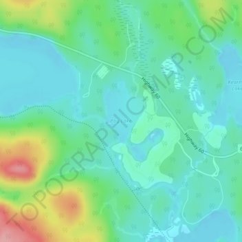 Pog Lake topographic map, elevation, terrain