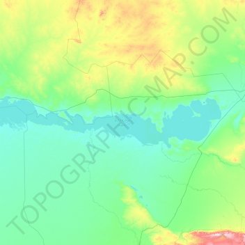 Lake Balkhash topographic map, elevation, terrain