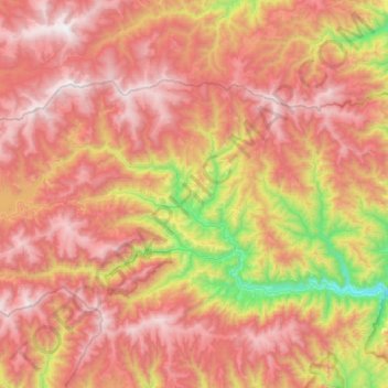 Voineasa topographic map, elevation, terrain