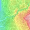 Siguldas novads topographic map, elevation, terrain