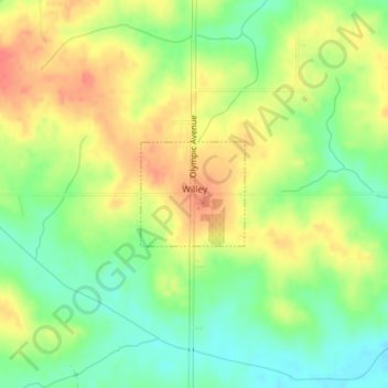 Willey topographic map, elevation, terrain